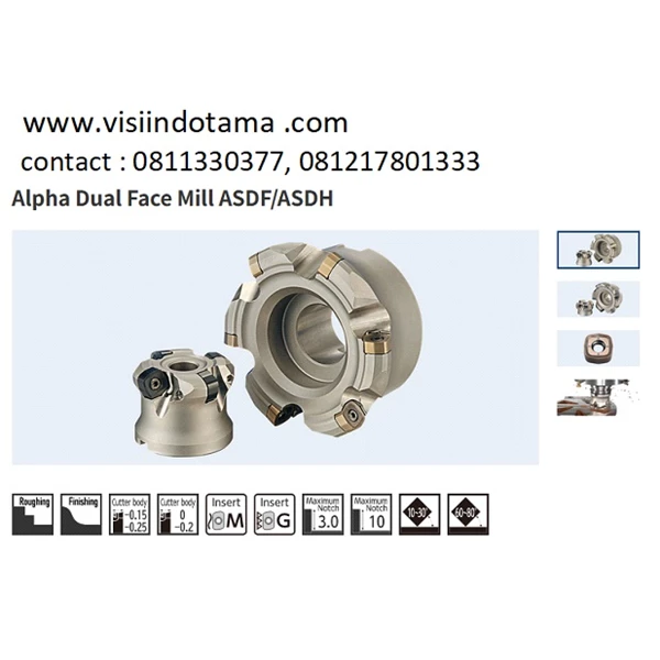 Moldino Indexable Dual Face Mill Cutter ASDF/ASDH